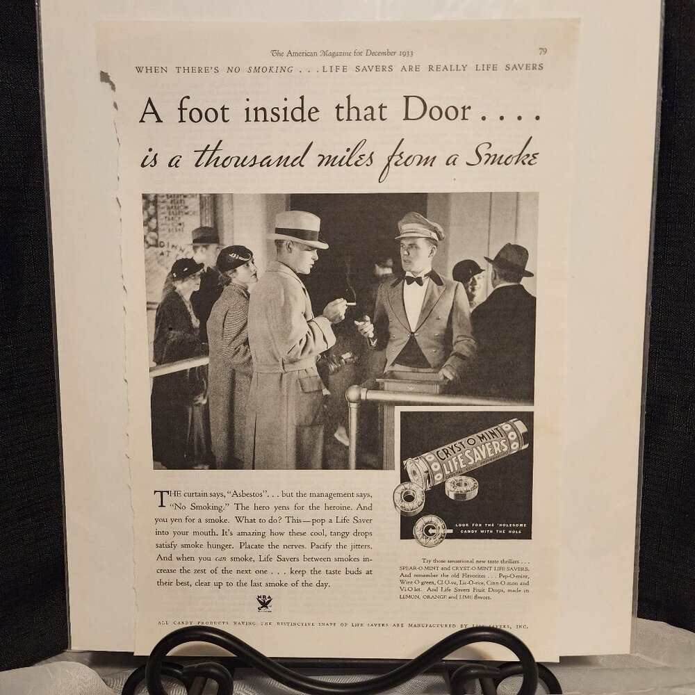 Life Savers Candy Vintage Advertising - Dec 1933